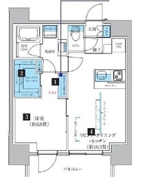 クレヴィアリグゼ北品川Ⅱステーションコート 1403 間取り図