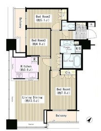 ステーションプラザタワー 27階 間取り図