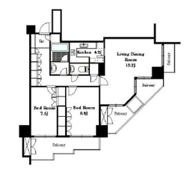 元麻布ヒルズ フォレストタワー 7階 間取り図