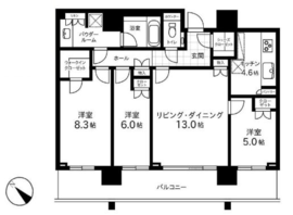 THE ROPPONGI TOKYO CLUB RESIDENCE 22階 間取り図