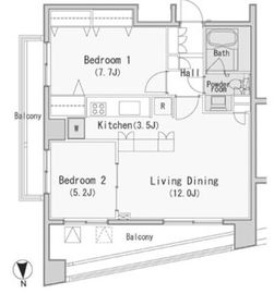 レジディア西麻布 813 間取り図