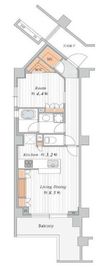 リビオ東中野 2階 間取り図