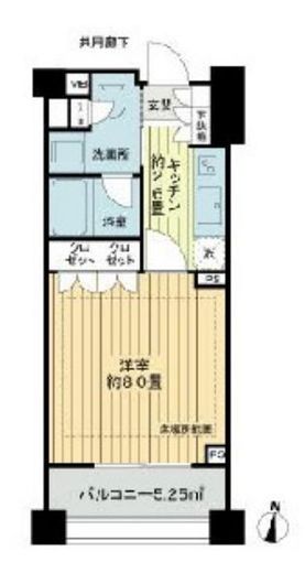 リビオ東中野 3階 間取り図