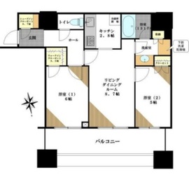 クレストプライムタワー芝 16階 間取り図