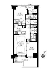 ジオ目黒 6階 間取り図