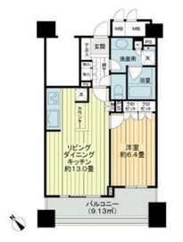 パークホームズ文京千石ステーションアリーナ 8階 間取り図