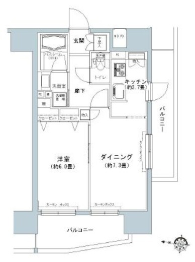 パークキューブ板橋本町 1201 間取り図