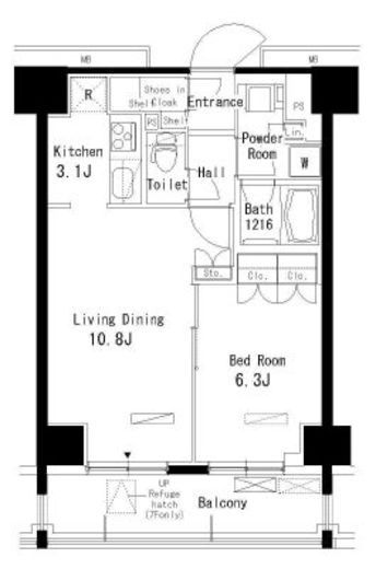 パークアクシス板橋本町弐番館 707 間取り図