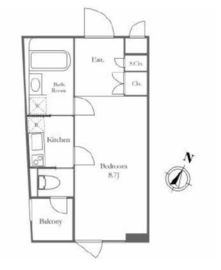 ビバリー代々木上原 2階 間取り図