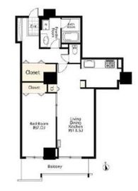 シーリアお台場 3-4-2208 間取り図