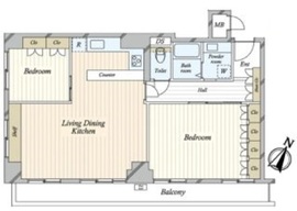麻布東町マンション 9階 間取り図
