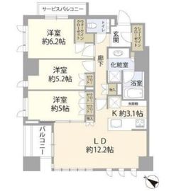 ディアナコート日本橋浜町 5階 間取り図