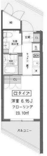 ガーデン蒲田 304 間取り図