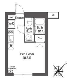 ディームス大井町フォレスト 507 間取り図