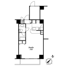 Roppongi Residences 1203 間取り図