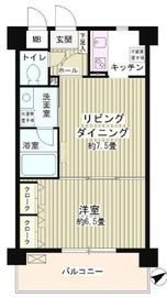 ルミエール祐天寺 402 間取り図