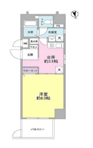 ヴェルデ東日本橋 1105 間取り図