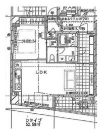 テラス八丁堀 601 間取り図