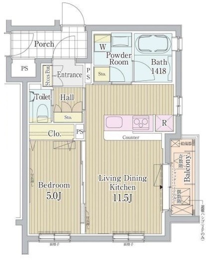 シャトーライフ自由が丘1 1201 間取り図