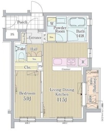 シャトーライフ自由が丘1 1201 間取り図