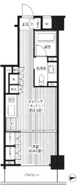 MFPRコート麻布十番 702 間取り図