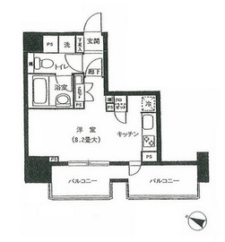 東急ドエルグラフィオ広尾 1201 間取り図