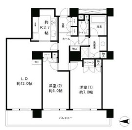 リバーポイントタワー 309 間取り図