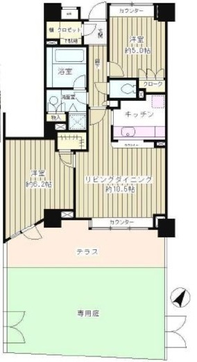上野毛パーク・ホームズ アダージオ 1階 間取り図