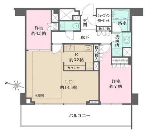 ザ・パークハウス六番町 5階 間取り図