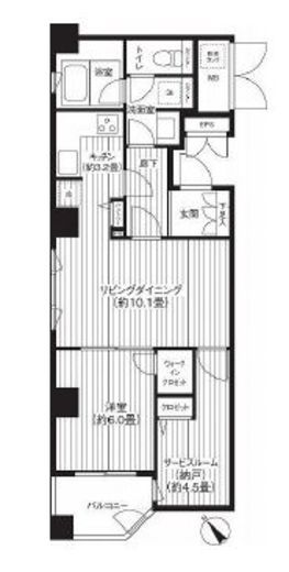 コスモリード新宿余丁町 108 間取り図