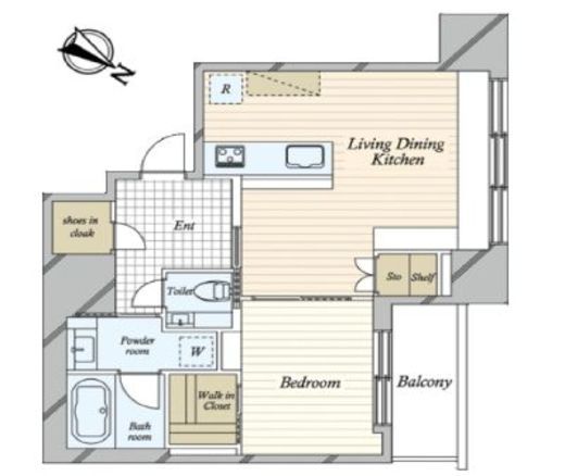 THE ROPPONGI TOKYO CLUB RESIDENCE 13階 間取り図
