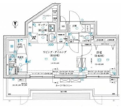 GRAN PASEO神楽坂Ⅱ (グランパセオ神楽坂Ⅱ) 5階 間取り図