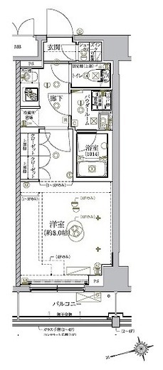 リルシア北新宿 302 間取り図