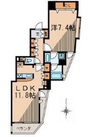 ザ･パームス代々木上原ヒルテラス 8階 間取り図