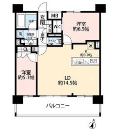 グローリオ田町 8階 間取り図