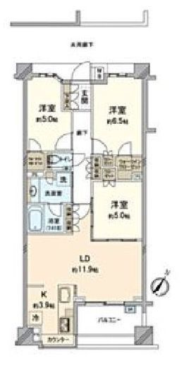 ドレッセ洗足池 2階 間取り図