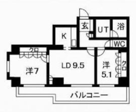 クリオ東新宿壱番館 8階 間取り図
