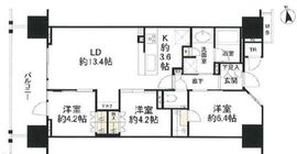 ブリリアシティ西早稲田 3階 間取り図