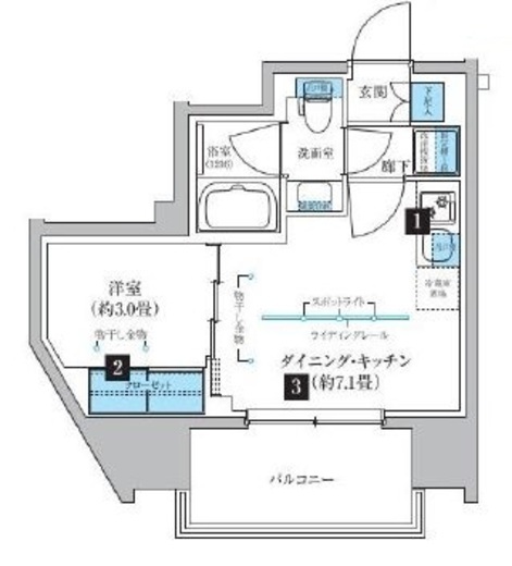 クレヴィアリグゼ北品川Ⅱステーションコート 1101 間取り図