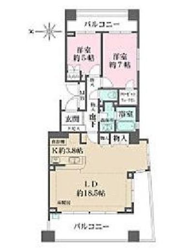 エスタードヒルズ代々木西原 5階 間取り図
