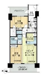 ライオンズマンション東駒形親水公園 4階 間取り図