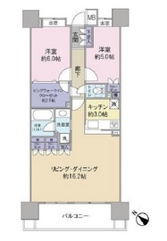 クレストシティレジデンス 14階 間取り図