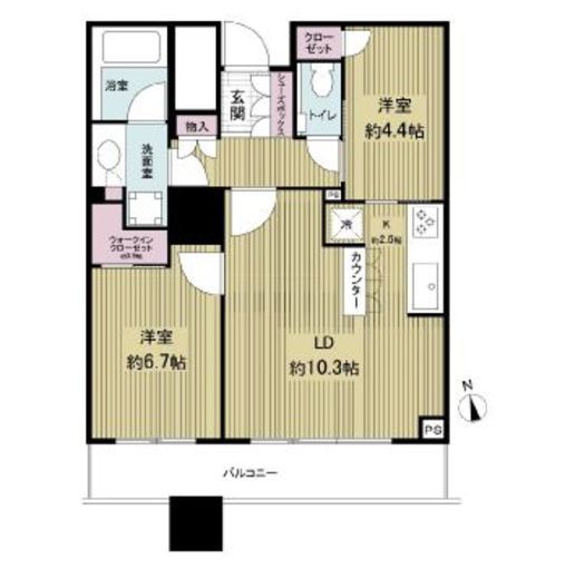 千住ザ・タワー 12階 間取り図