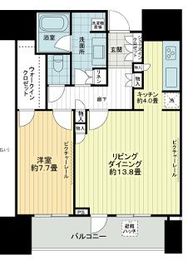 赤坂タワーレジデンス トップオブザヒル 13階 間取り図