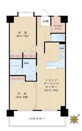 ロイヤルタワー春日 5階 間取り図