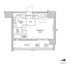 プラウドフラット日暮里 803 間取り図