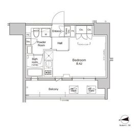 プラウドフラット日暮里 1003 間取り図