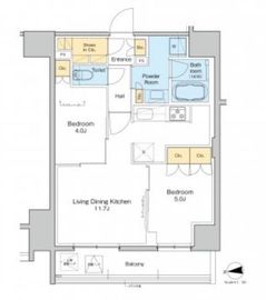 プラウドフラット日暮里 603 間取り図