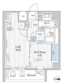 パークアクシス東陽町レジデンス 110 間取り図