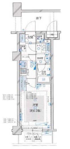 パレステュディオ白金高輪 5階 間取り図